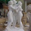 Hand-Carved Marble Nude Female Three Graces Marble Statues
